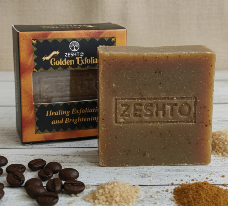 Zeshto Golden Exfoliar — Turmeric + Oats + Honey